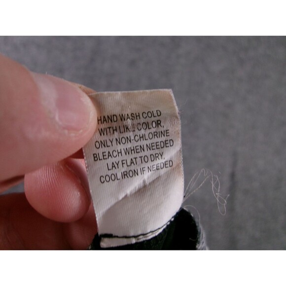 Kirra Blouse Women Small Black Beige Geometric Chiffon Sheer Beachy Summer - Picture 8 of 11